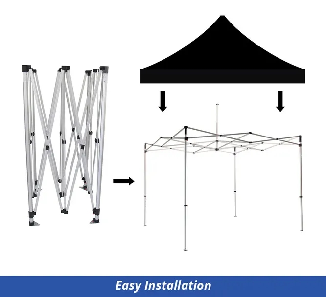 Black Canopy Tent (Topper+ Frame) 4
