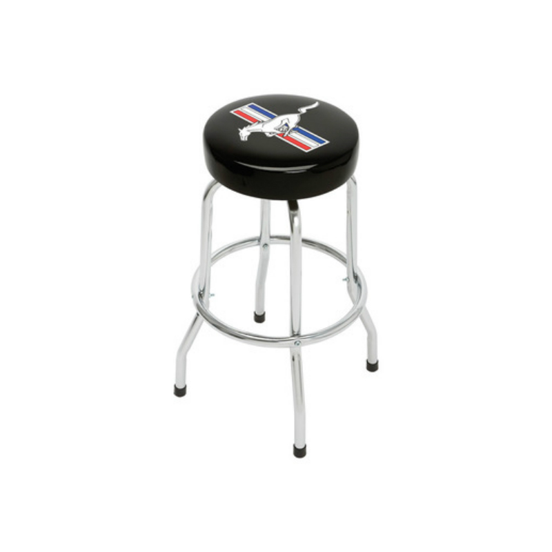 Single Ring Bar Stool With Steel Frame And Swivel Seat 2