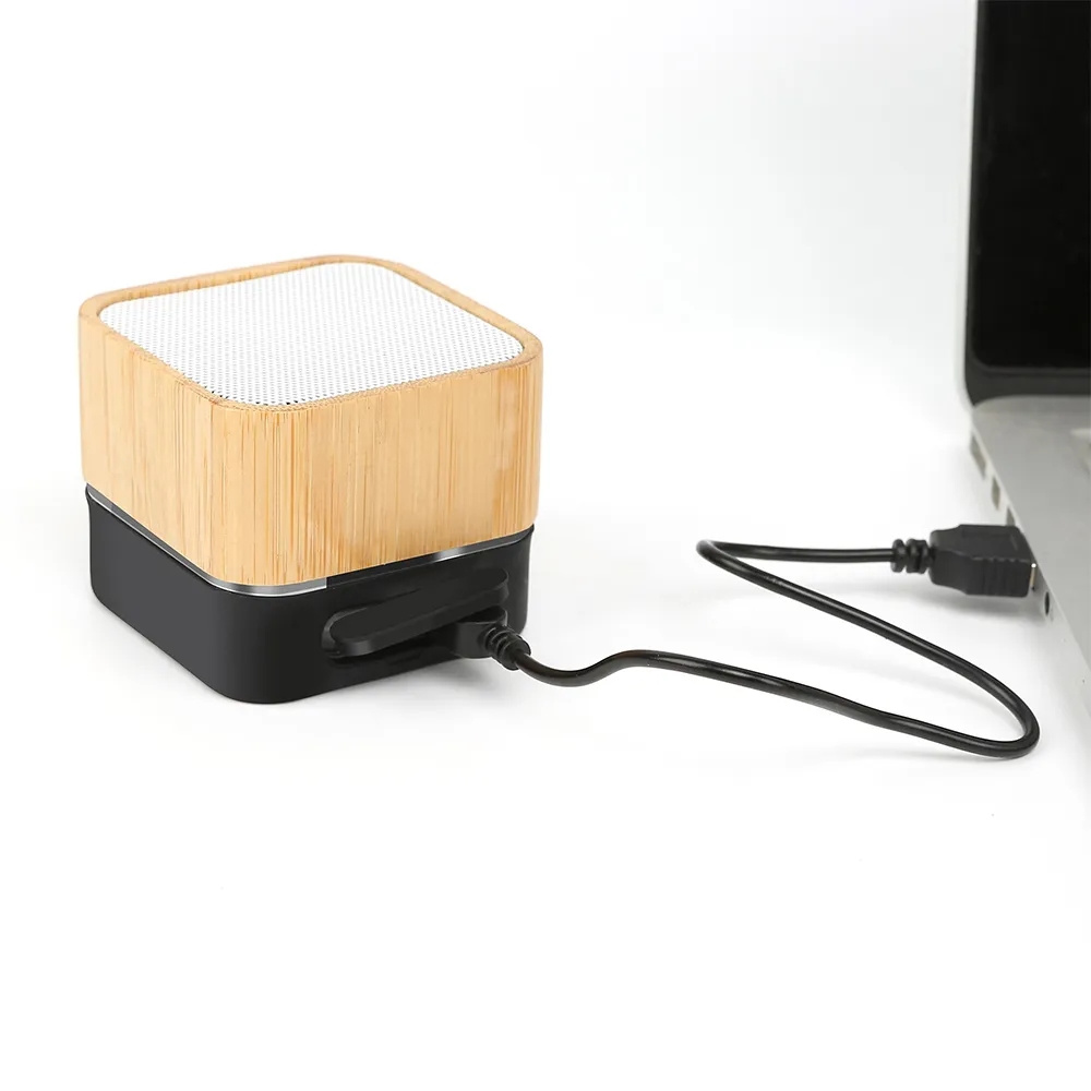 Custom Bamboo Wireless Light-Up Speaker 3