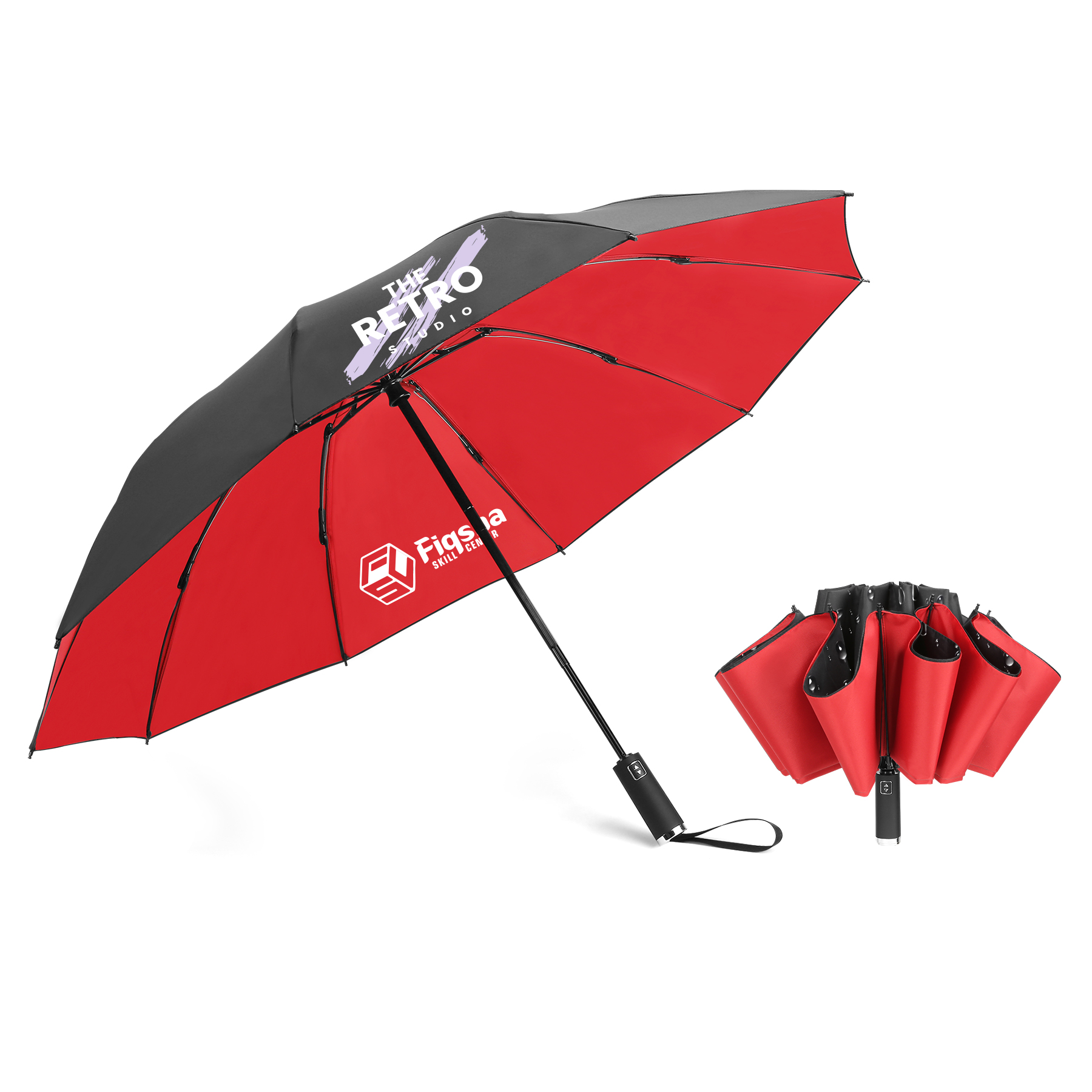 46" Arc Auto-open Inverted Folding Umbrella 2