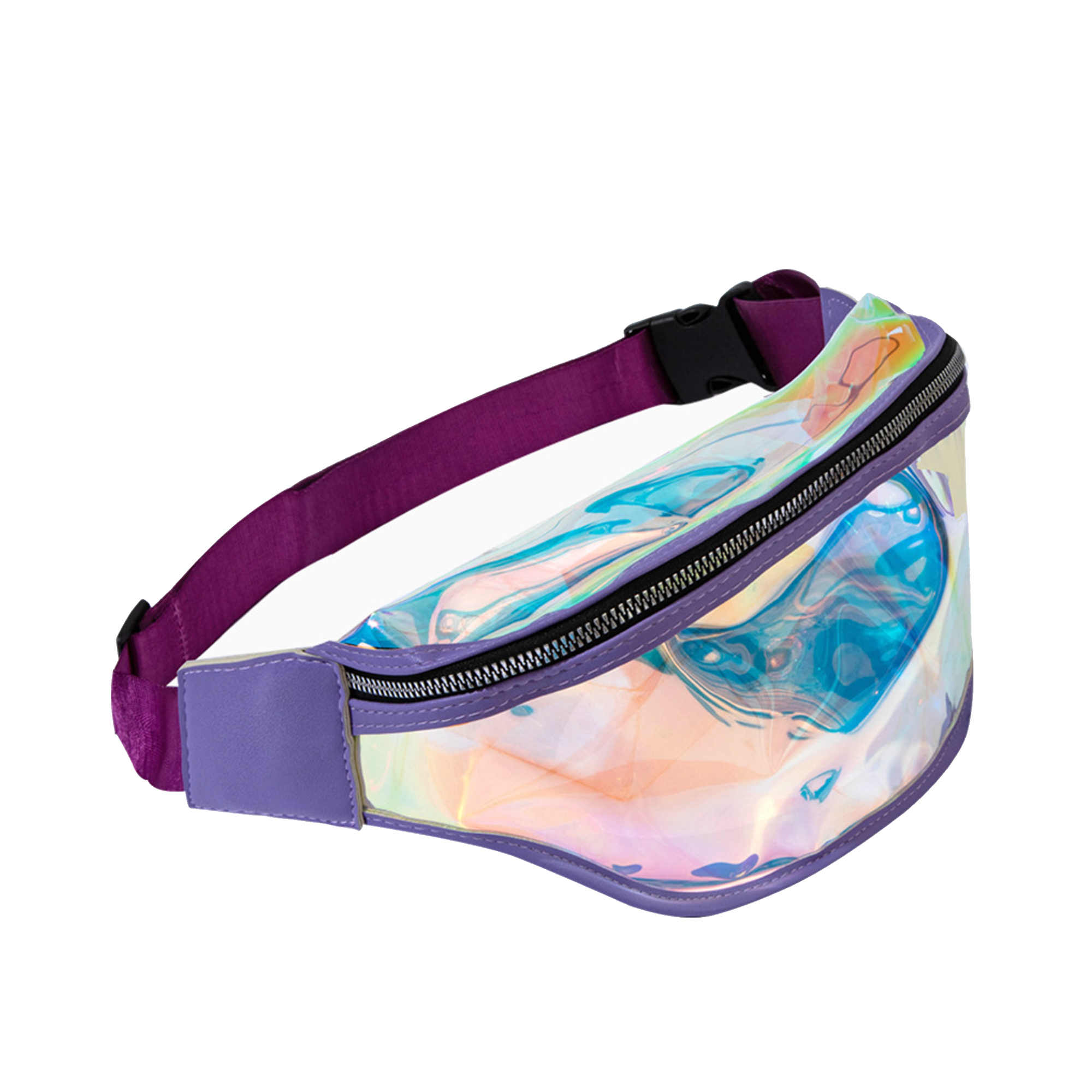 Transparent Holographic Waist Pack 12.6 x 5.6 x 3.2" 6