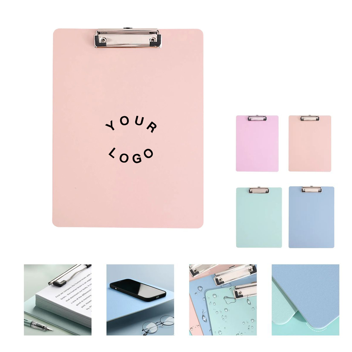 A4 Plastic Clipboard with Silkscreen Logo 3