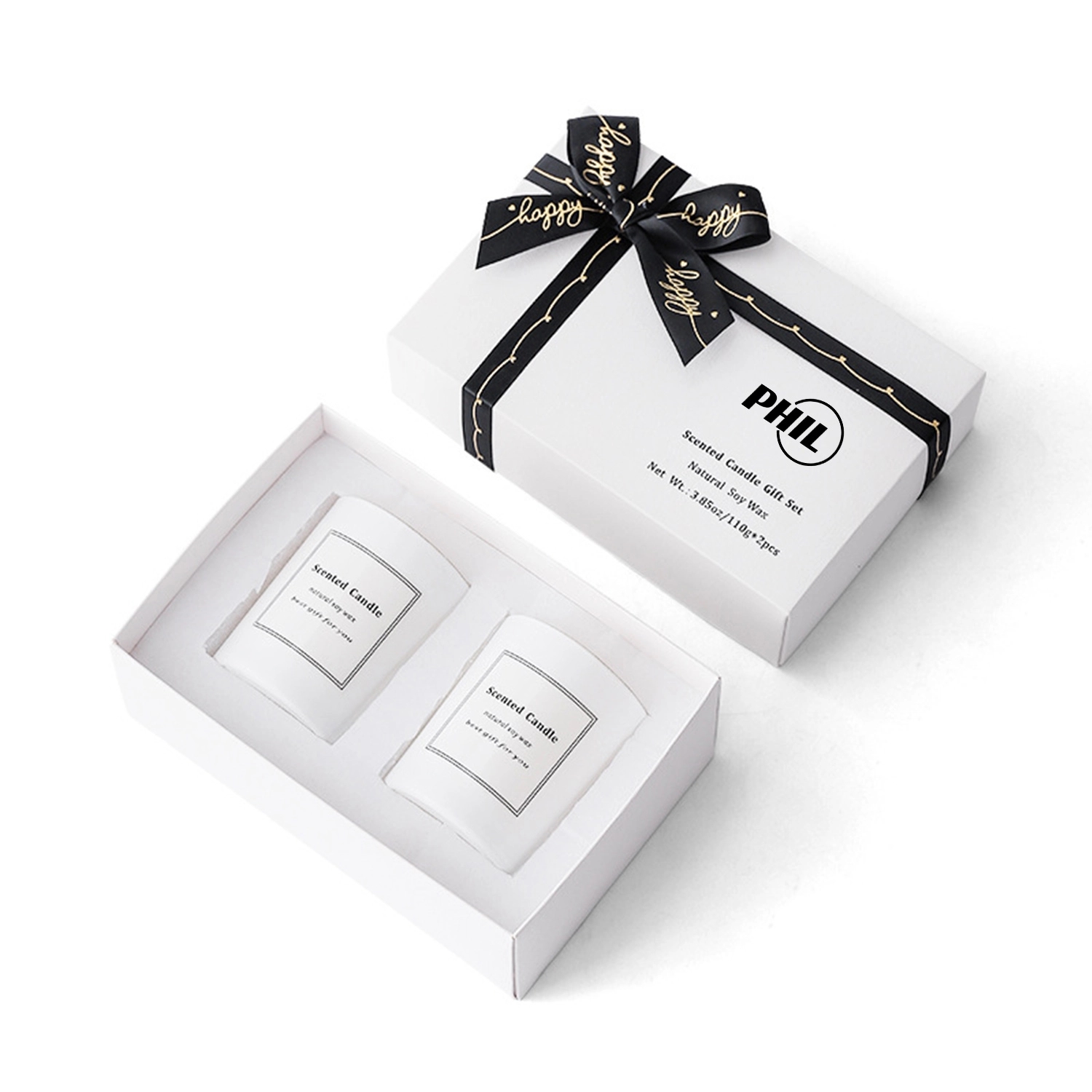2Pcs All Natural Soy Scented Candles Gift Box 3