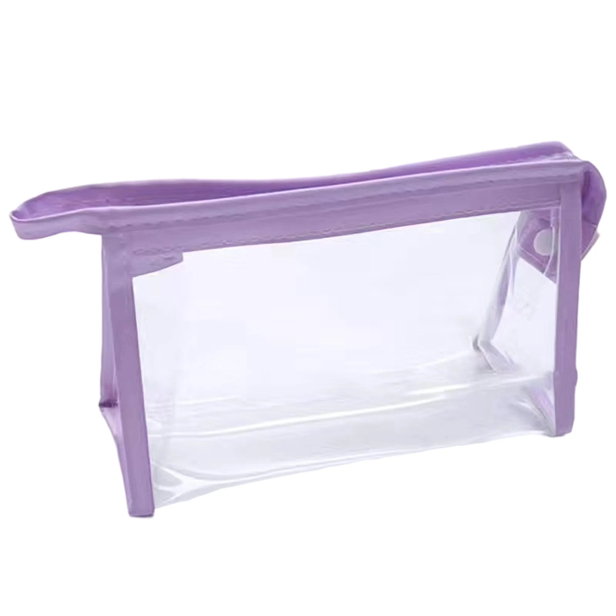 Clear Vinyl Toiletry Pouch, custom plastic bag with logo imprint 9