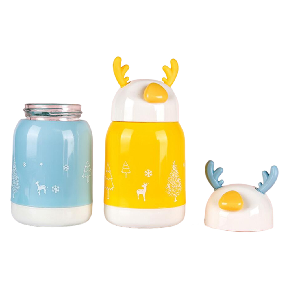 Christmas Reindeer Antler Glass Cup Custom 350ml 3