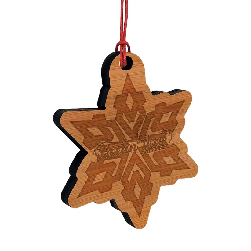 Custom Laser Etched Bamboo Ornaments 1