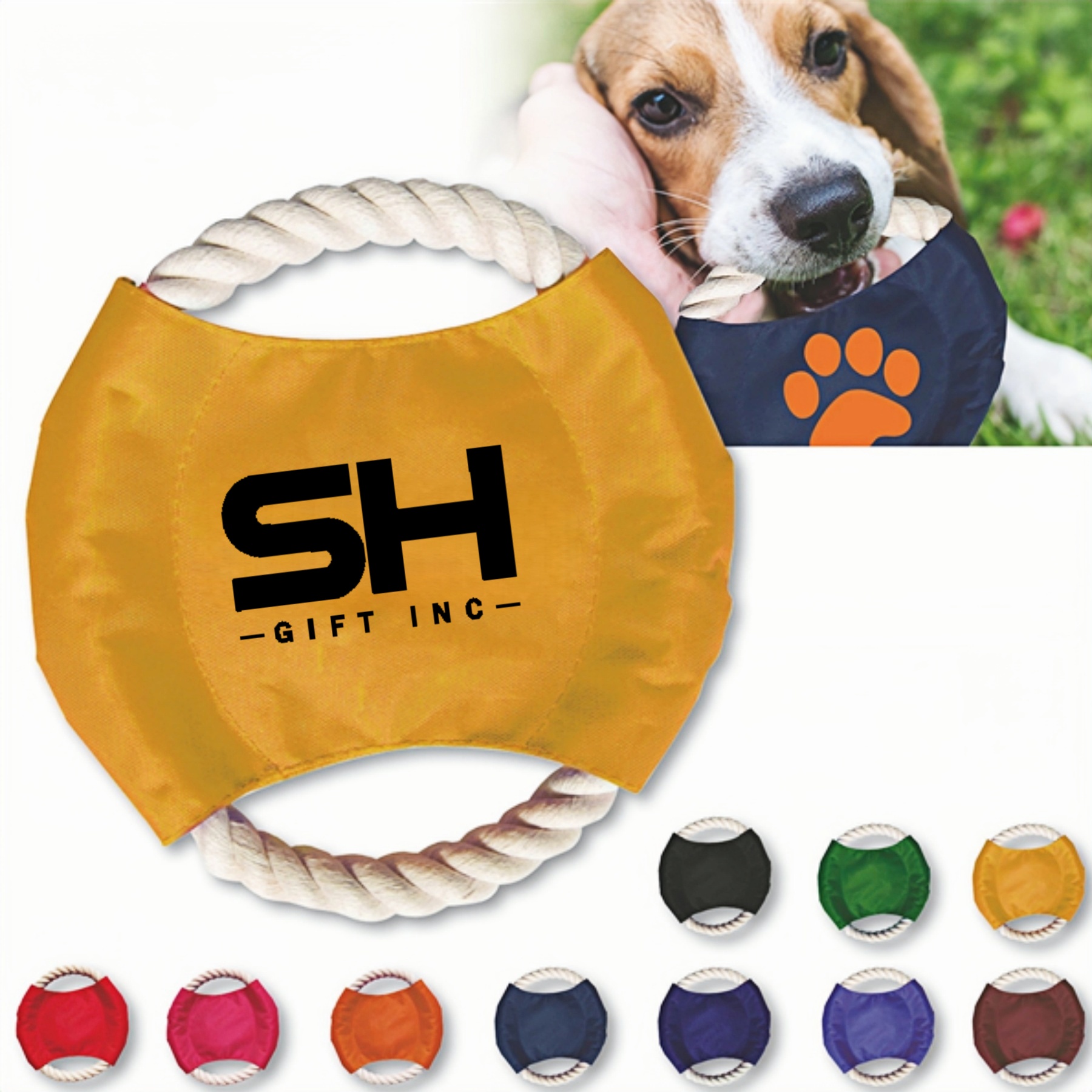 Eco-Friendly Cotton Rope Flying Disk Dog Toy 2