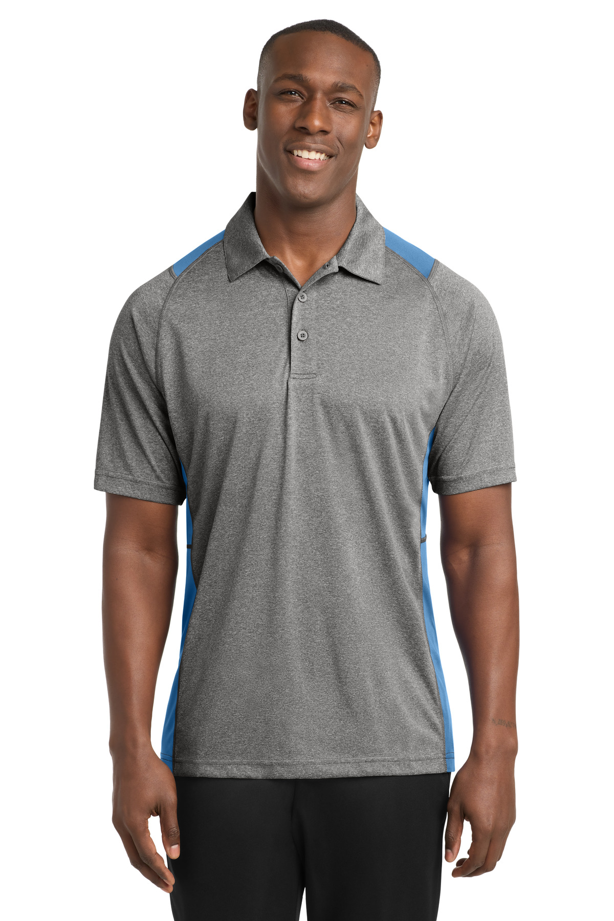 Sport-Tek Heather Colorblock Contender Polo. ST665 60