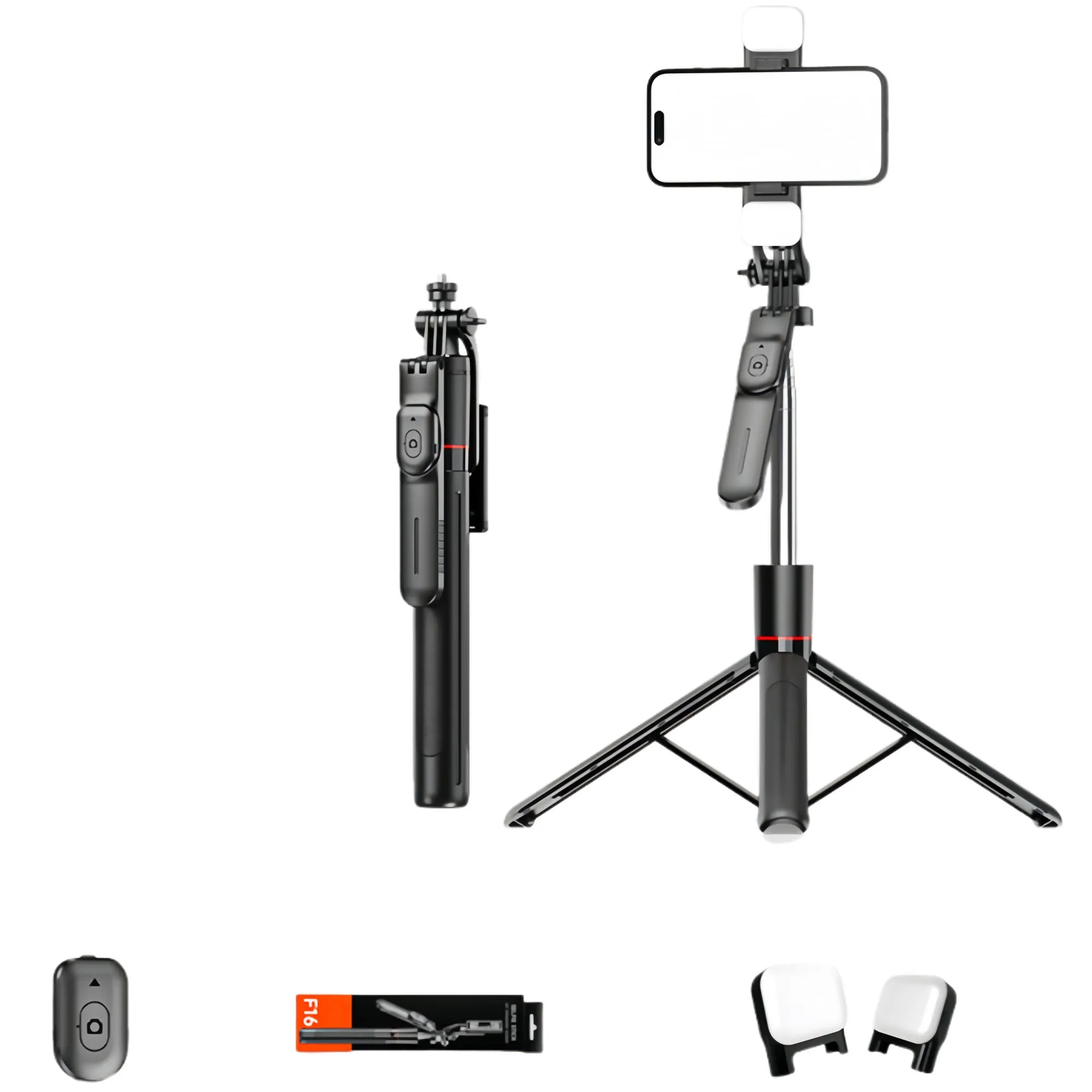Professional Anti-Shake Extendable Selfie Stick Tripod 4