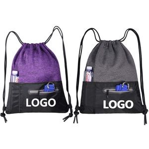 Drawstring Backpack Sack Pack Gym String Bag 2