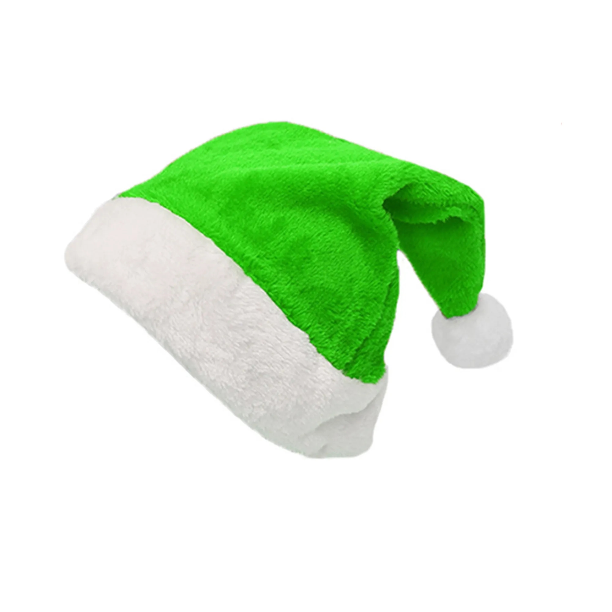 MOQ 100 Unisex Short Plush Christmas Hat 9