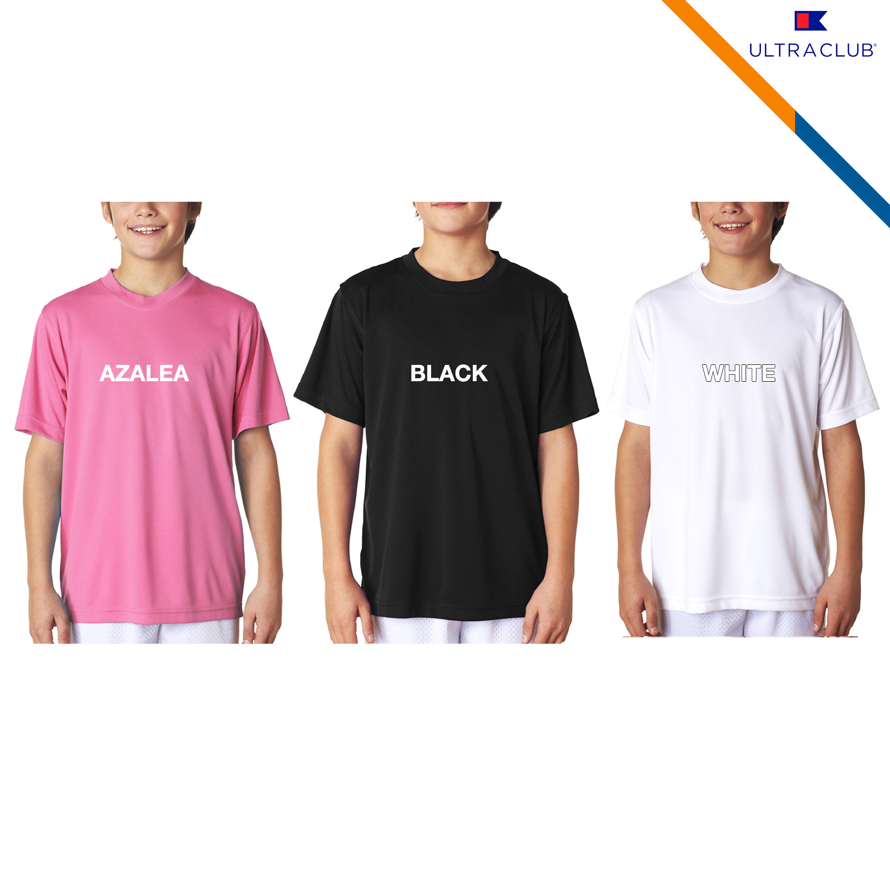 UltraClub® 4 oz Youth' Cool & Dry Performance T-Shirts 7
