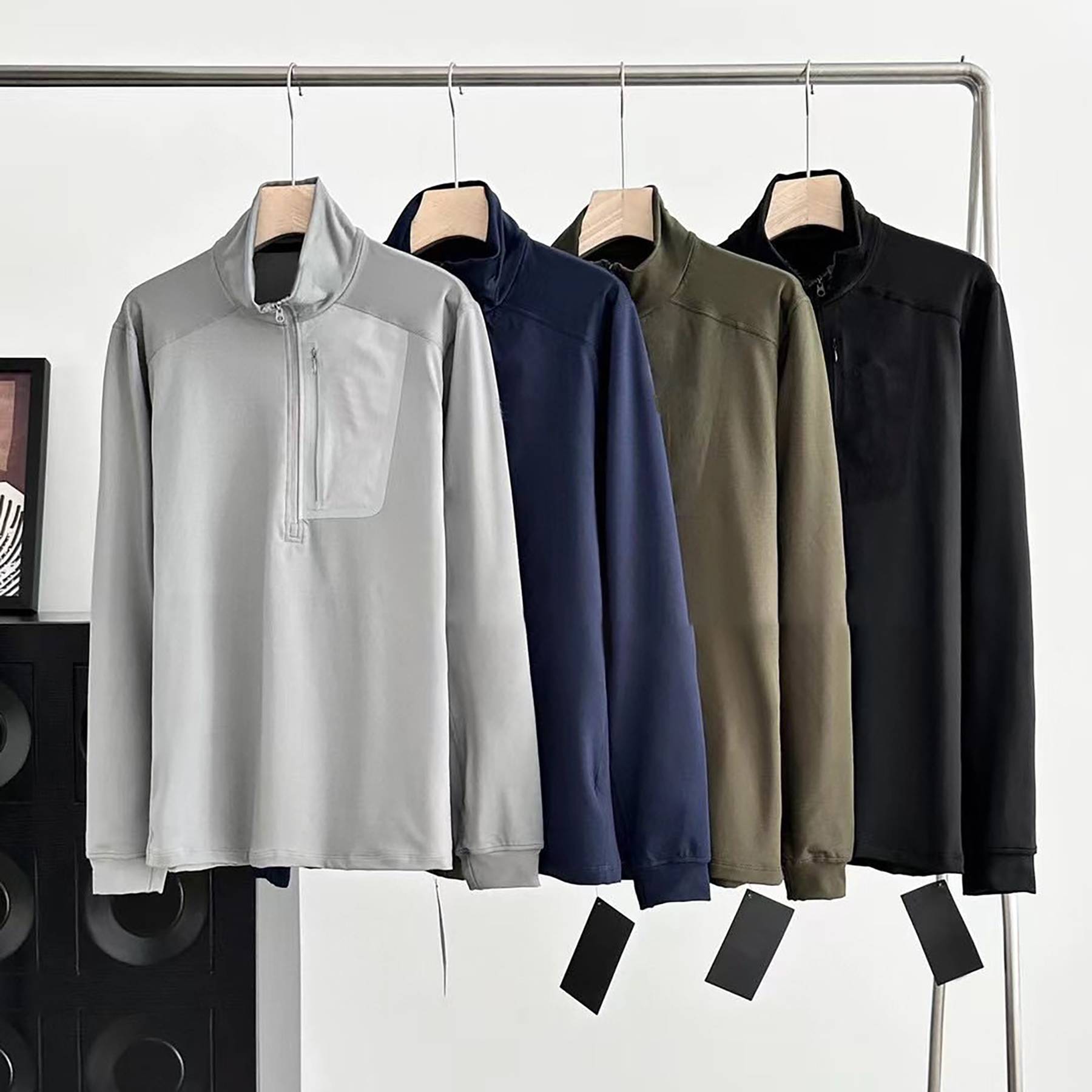 Half Zip Sport matte long sleeved base shirt 3