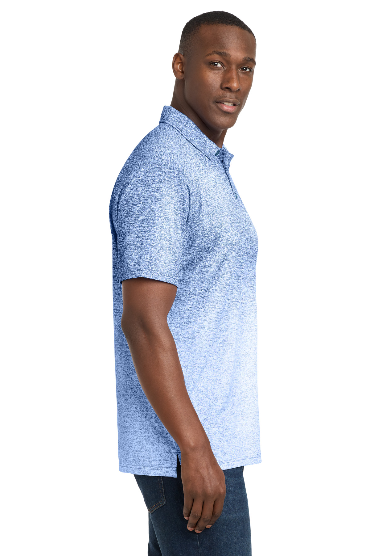 Sport-Tek Ombre Heather Polo. ST671 5