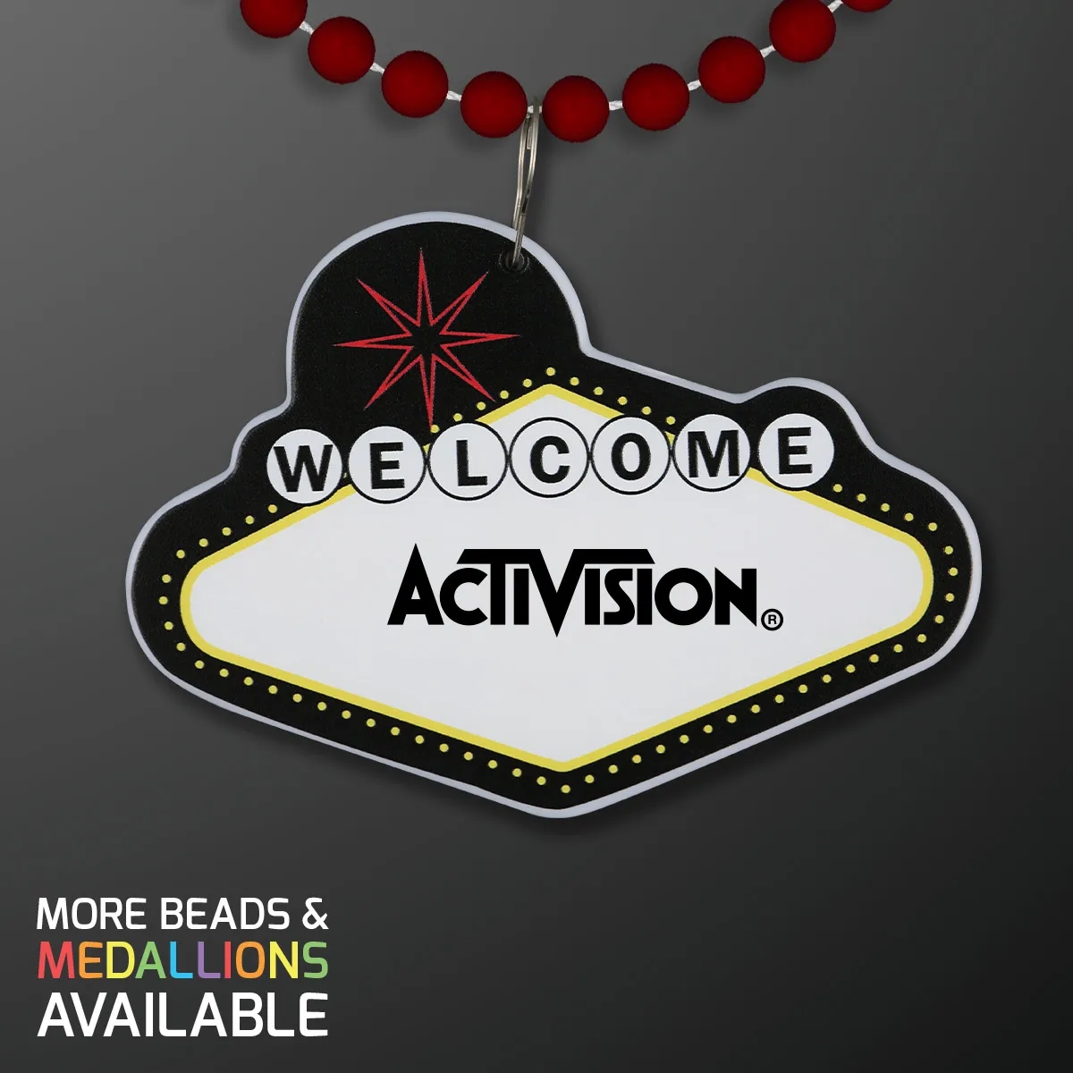 Imprinted Vegas Sign with Beaded Necklace 9
