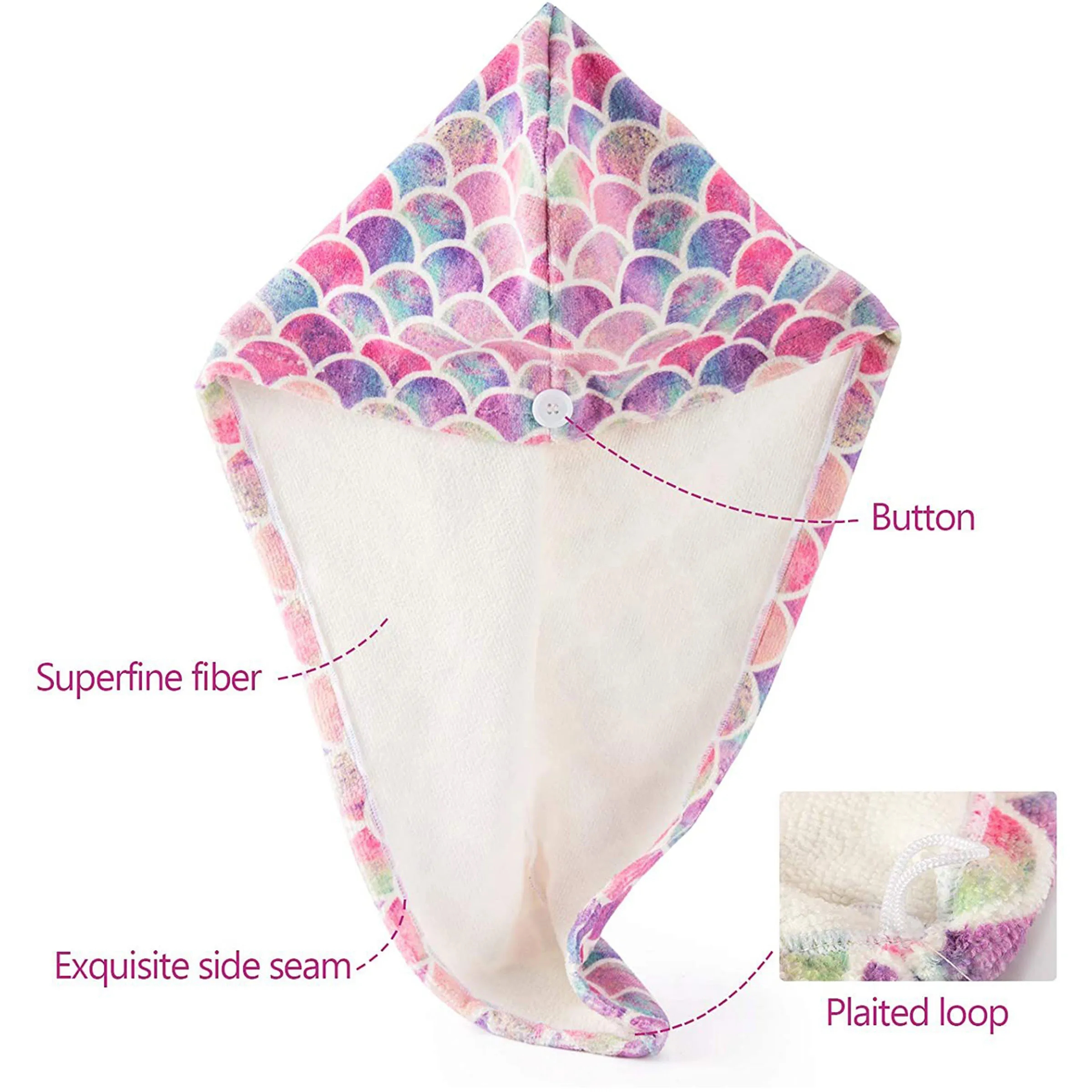 Soft Microfiber Hair Towel Wrap - Quick-Dry and Lightweight 3