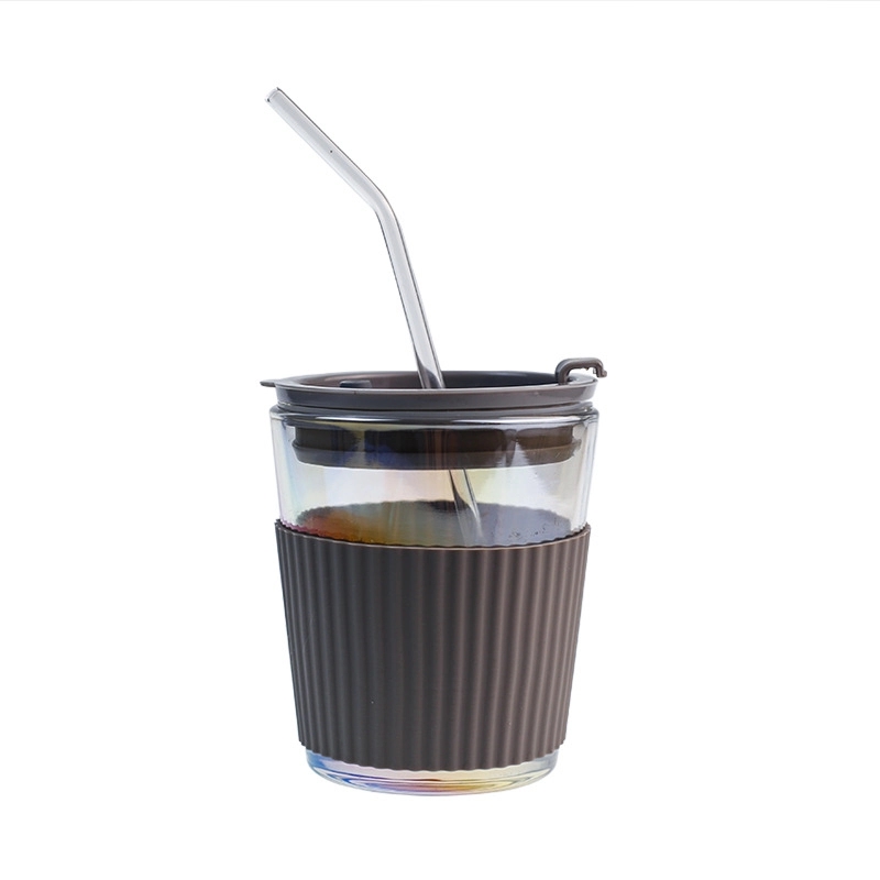 Glass Tumblers with Lids and Straws 9