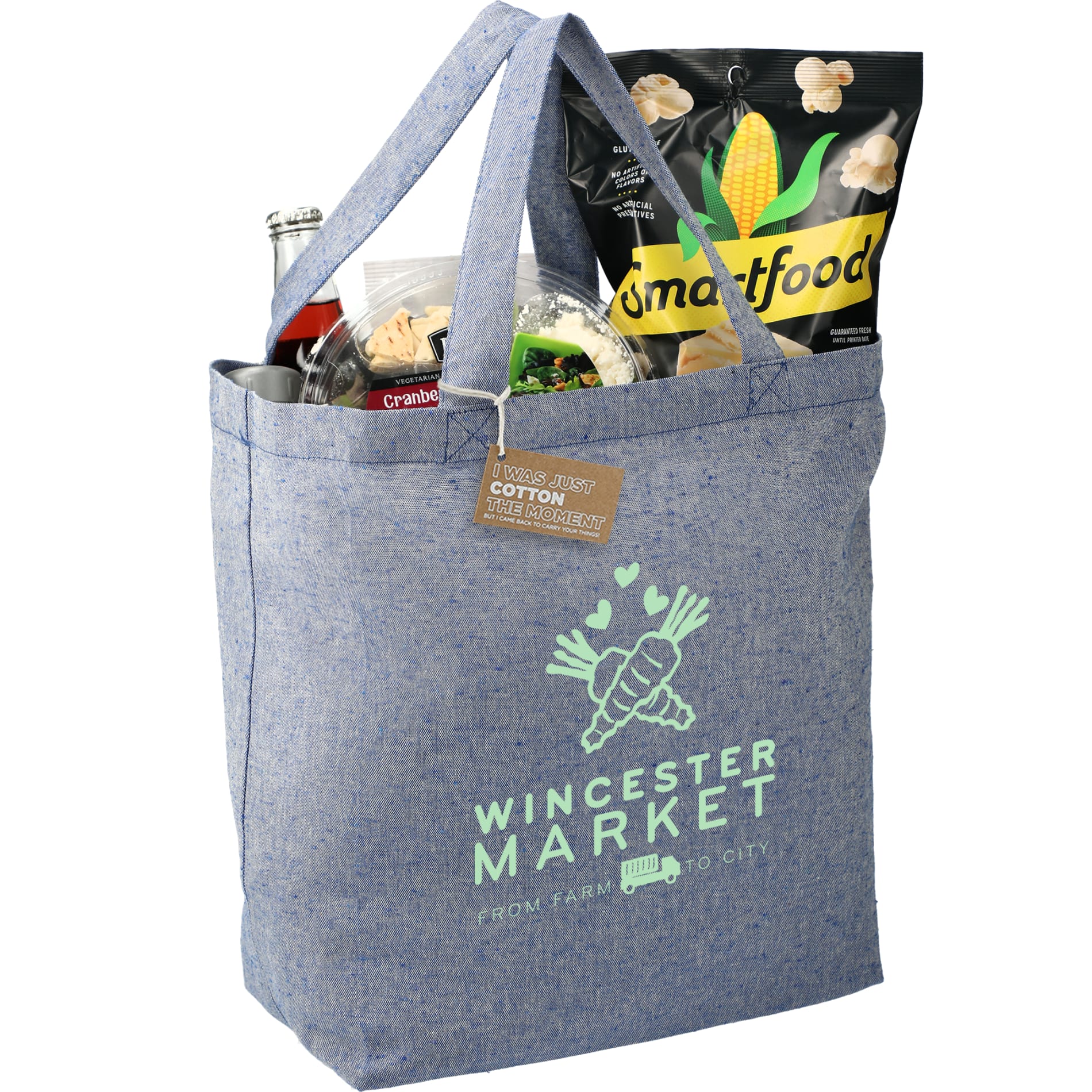 Recycled 5oz Cotton Twill Grocery Tote 16