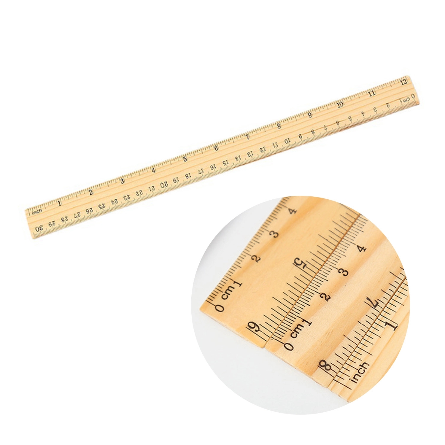 Light Natural Wood Yardstick 1