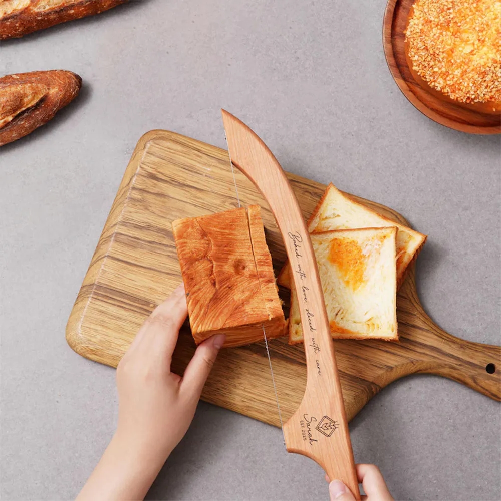 Wooden Bow Sourdough Bread Knife 12