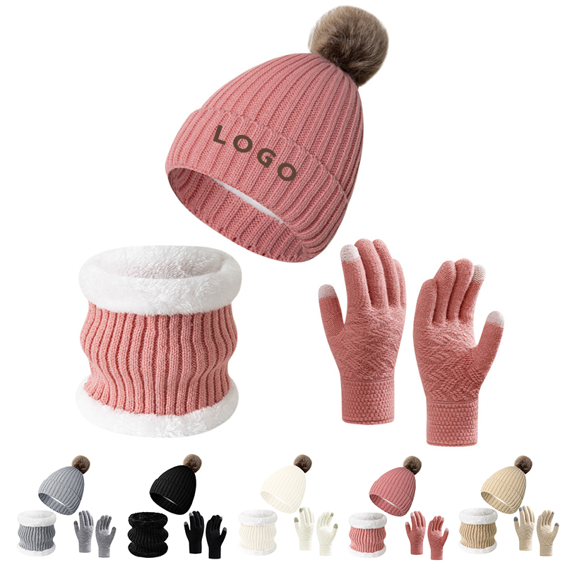 Winter Hat, Scarf & Gloves Set 3