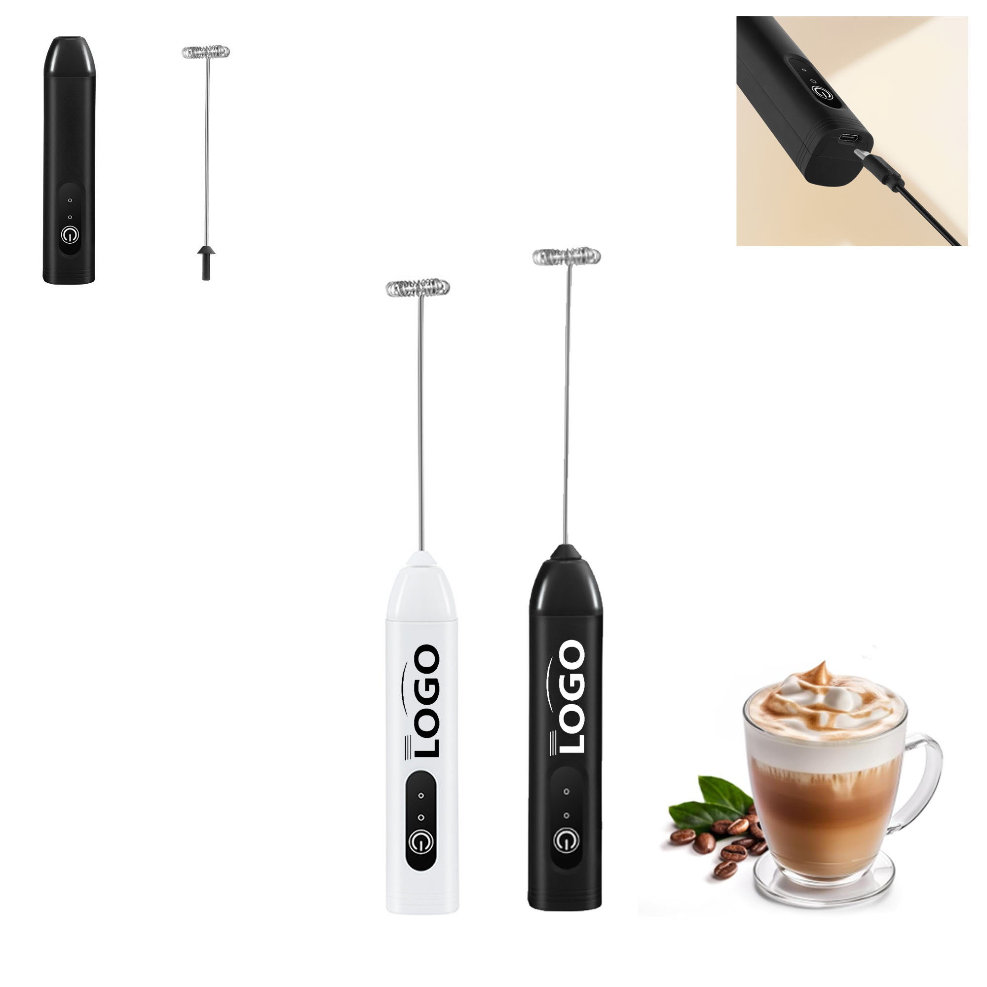 Type-C Mouth Electric Egg Beater With Logo 2