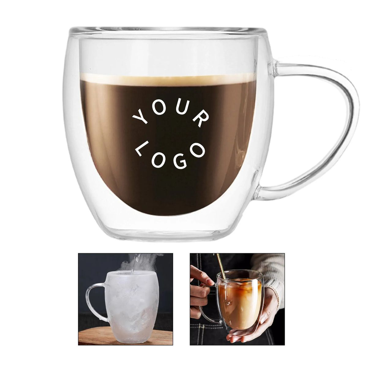 Transparent Glass Tea Cup for Kitchen or Cafe 1