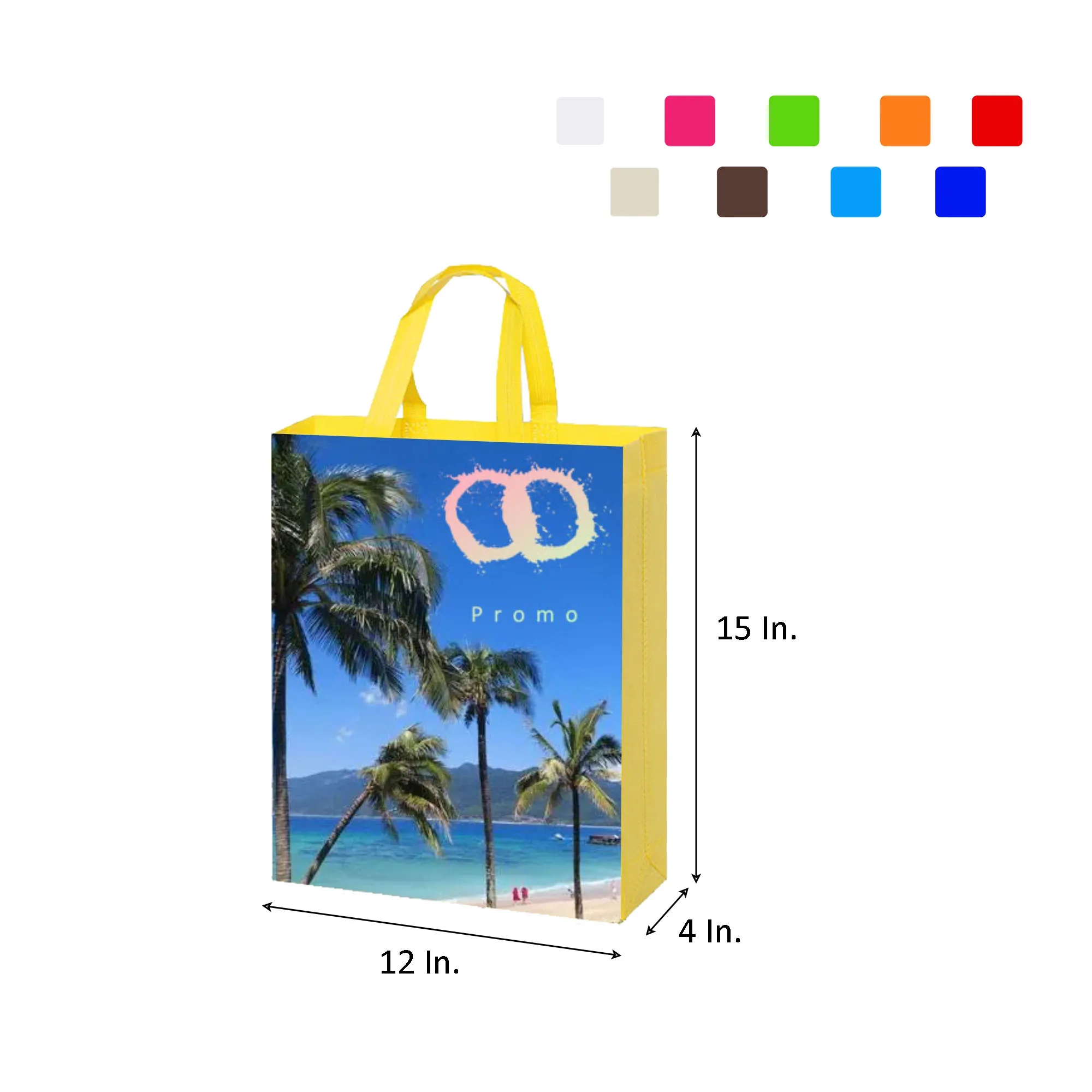 Full Color Sublimation Non-woven Tote Bag MOQ 100