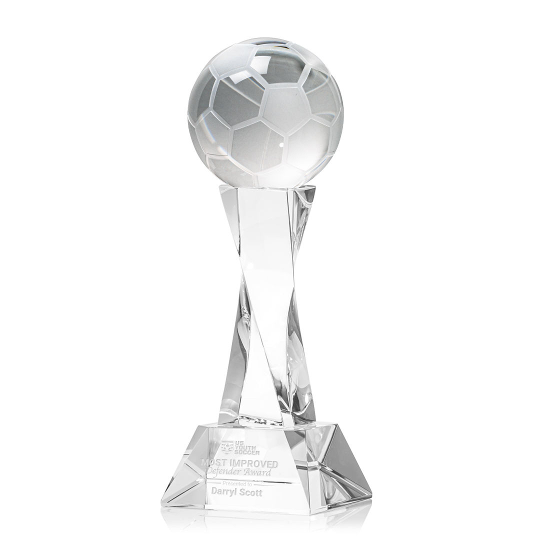 Soccer Ball Award on Langport Base - Clear