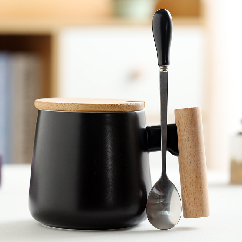 11.5oz Ceramic Mug With Wooden Handle / Coffee Mug 7