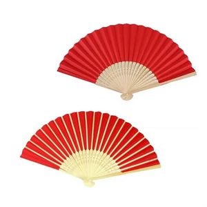 Custom Printing DIY Foldable Handheld Bamboo Paper Fan 2