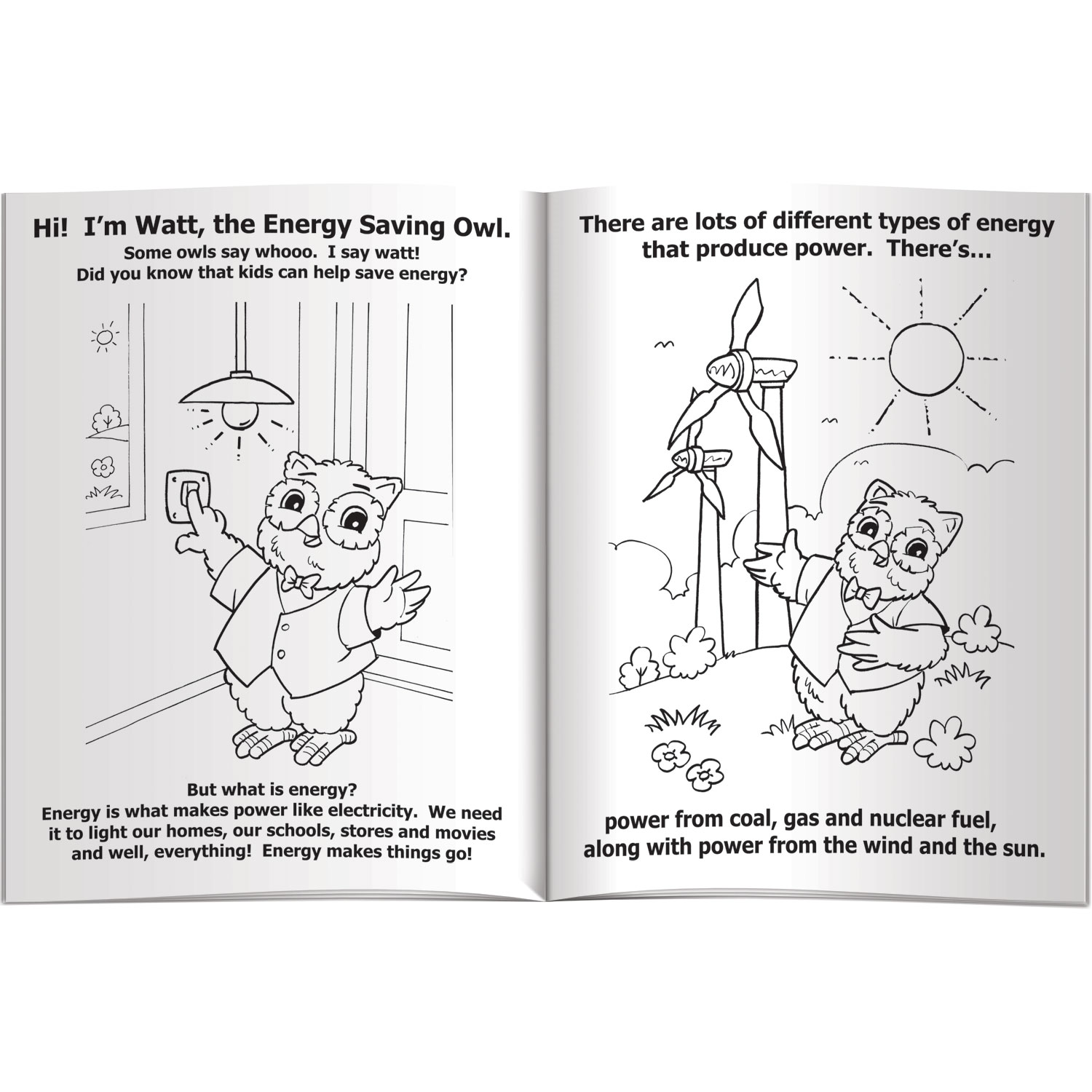 Coloring Book - Be Wise with Watt the Energy Saving Owl 5