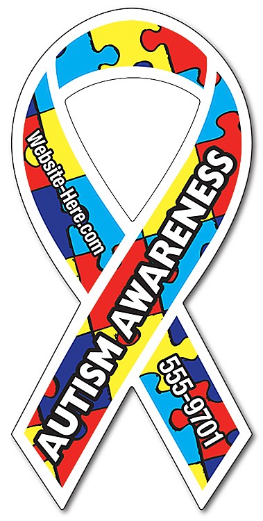 Awareness Magnet - Ribbon Shape (3.8x8) - Outdoor Safe 3