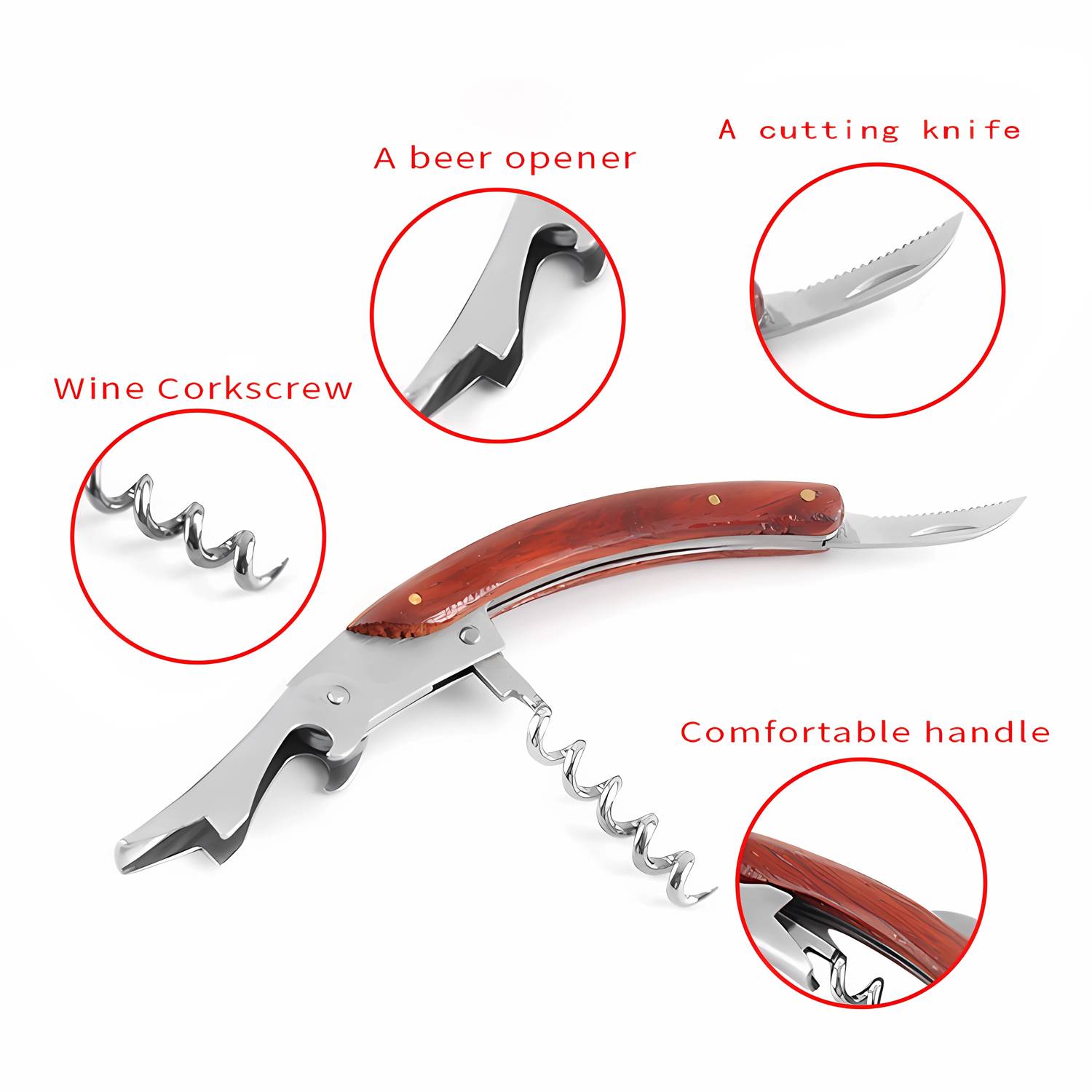 Multifunction Stainless Steel Wine Bottle Corkscrew 4