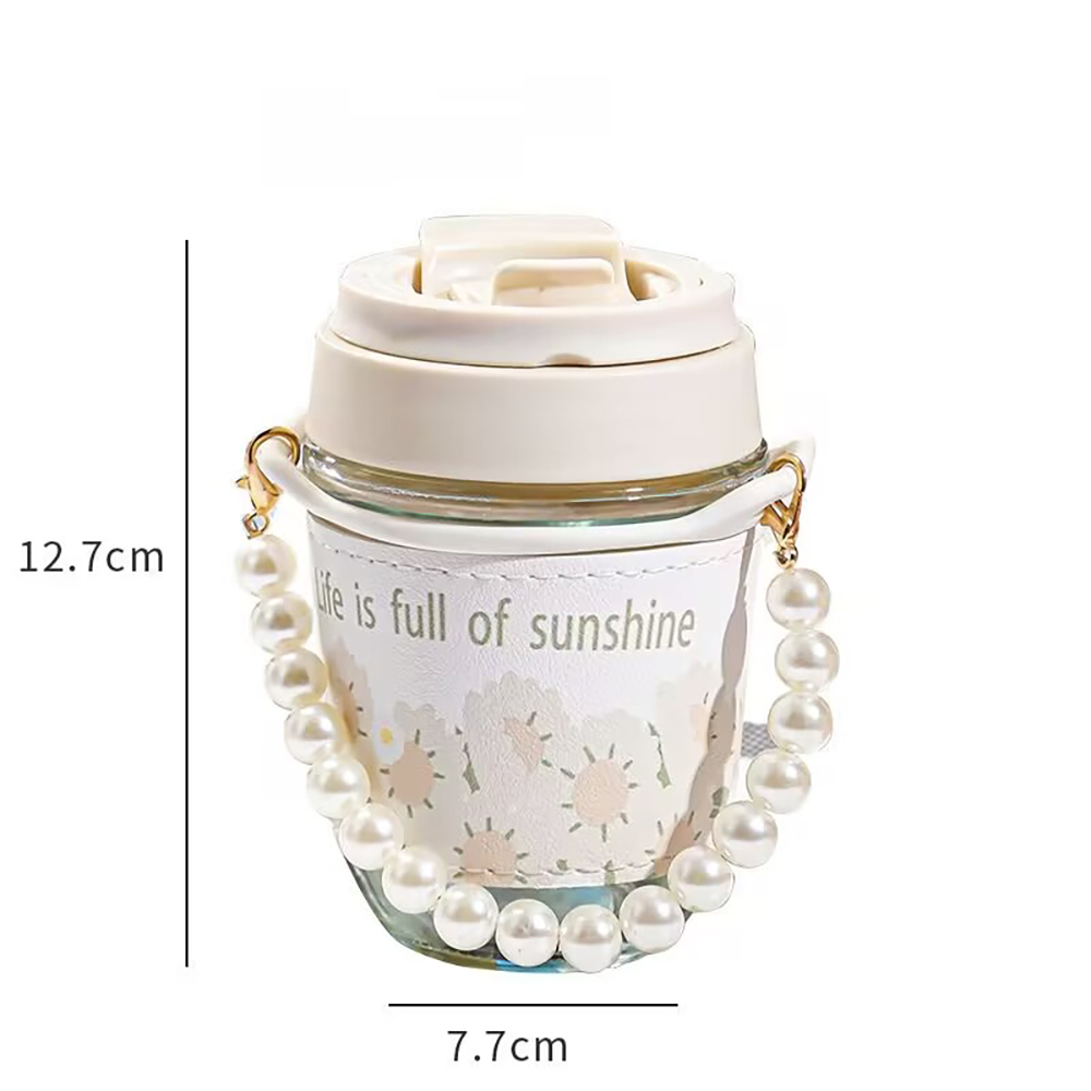 New Design Unique Girls 350ml Clear Leakproof Juice Drinking Cup 1