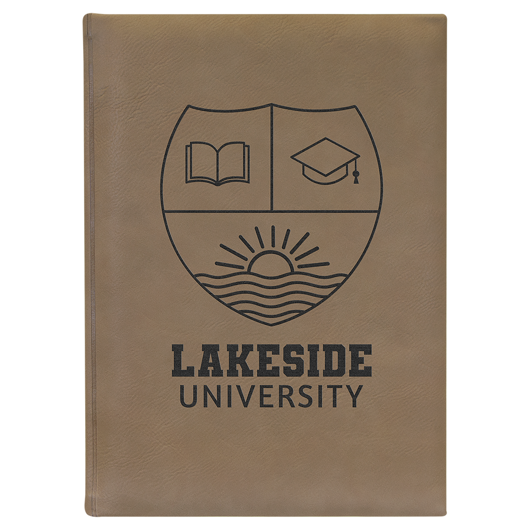 Laser Engraved Leatherette Unlined Journal (7"x 9.75") 9
