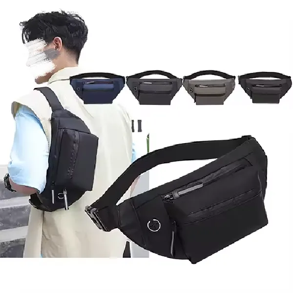 Custom 4-Zipper Pocket Travel Running Hands-Free Waist Pack 4