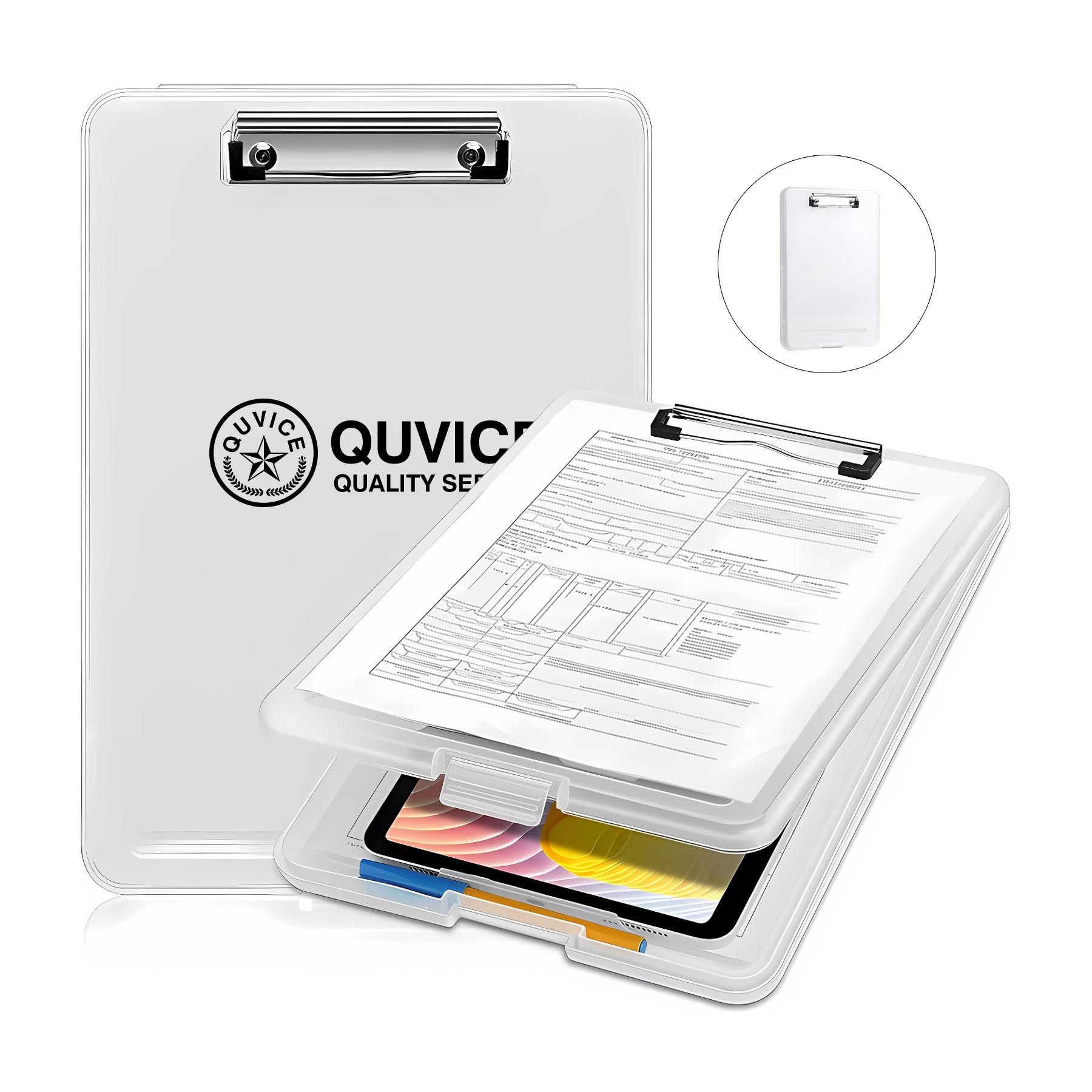 Multifunctional A4 Plastic Storage Clipboard With Pen Slot 4