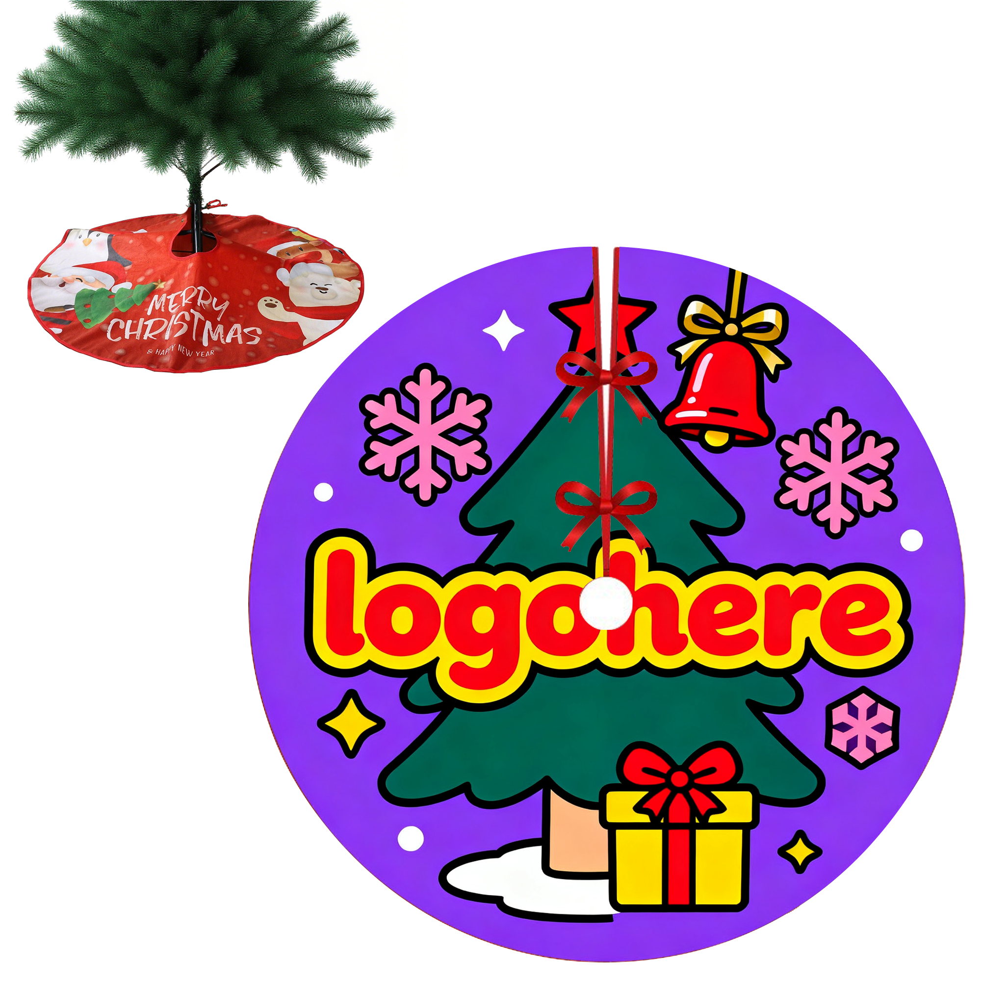 Customizable Xmas Tree Skirt for Home and Events 3