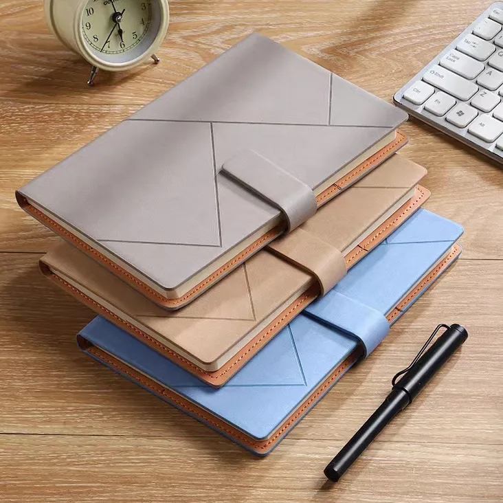 Custom A5 Notebook Set with Faux Leather Snap & Gift Box 2