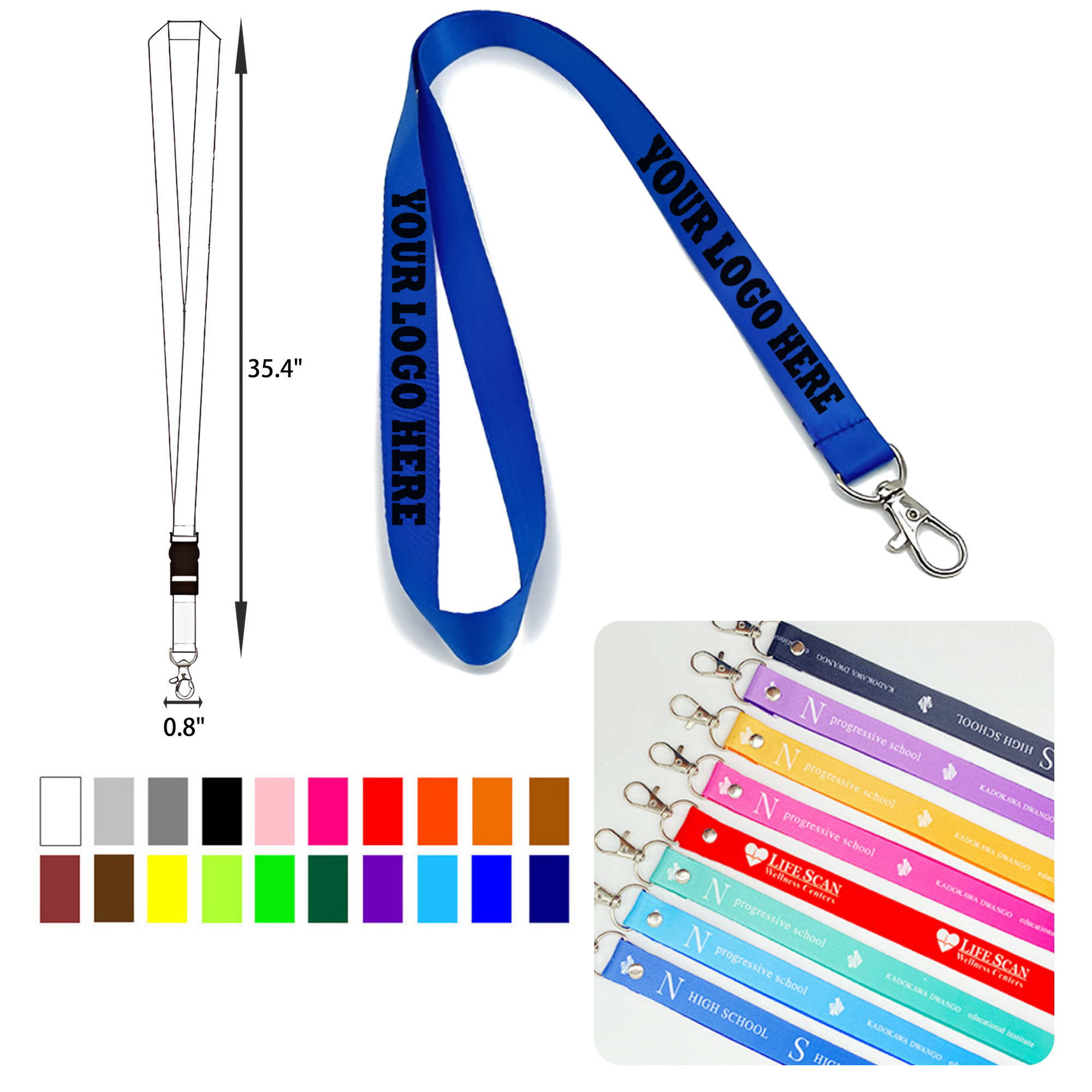 MOQ 300 PCS Stylish Custom Pantone Color Lanyard 3