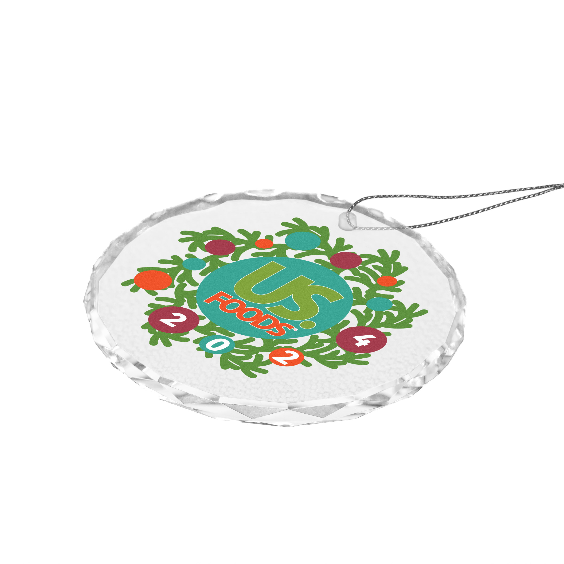 Faceted Glass Holiday Ornament 11
