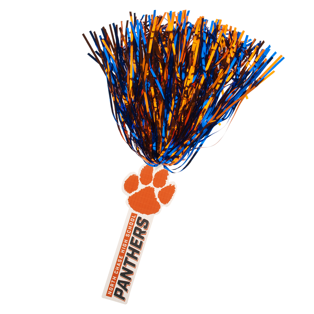 2" x 10.75" Spirit Stick, Metallic Streamers 8
