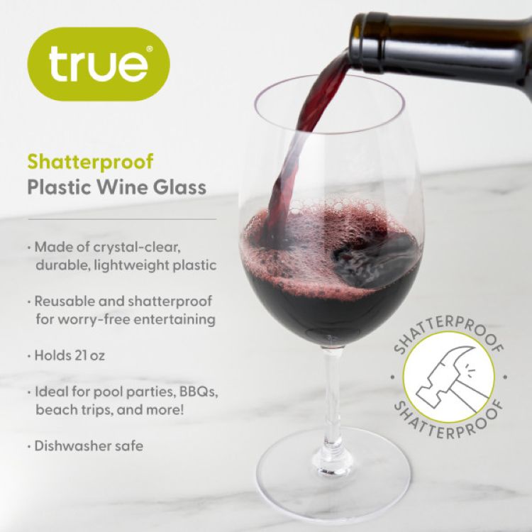 True® Shatterproof Plastic Wine Glass 5