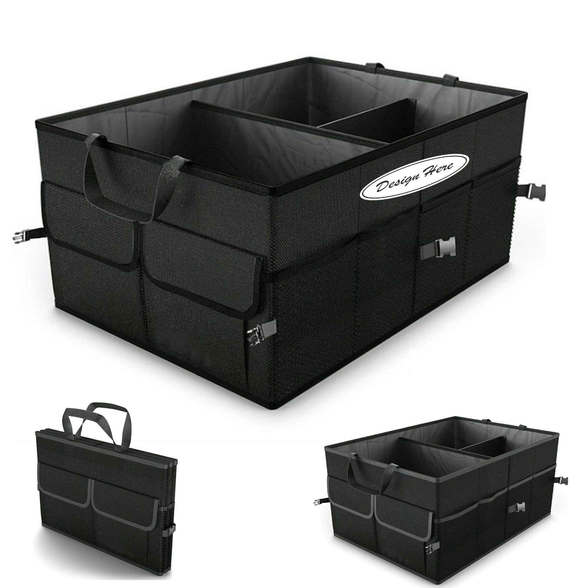 Compact Cargo Storage Organizer for Cars with Strap Handle 2