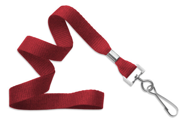 5/8" Blank Lanyard w/Swivel Hook (Red) 1