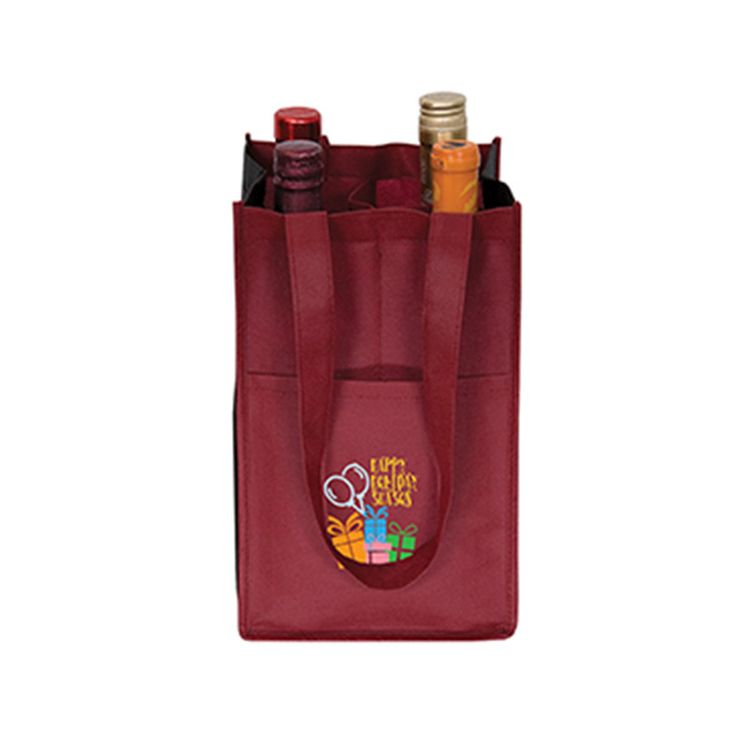 Non Woven Four Bottle Wine Bag 5