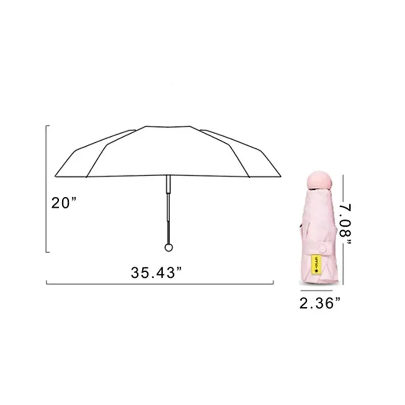 Mini Folding Compact Travel Capsule Umbrella 3