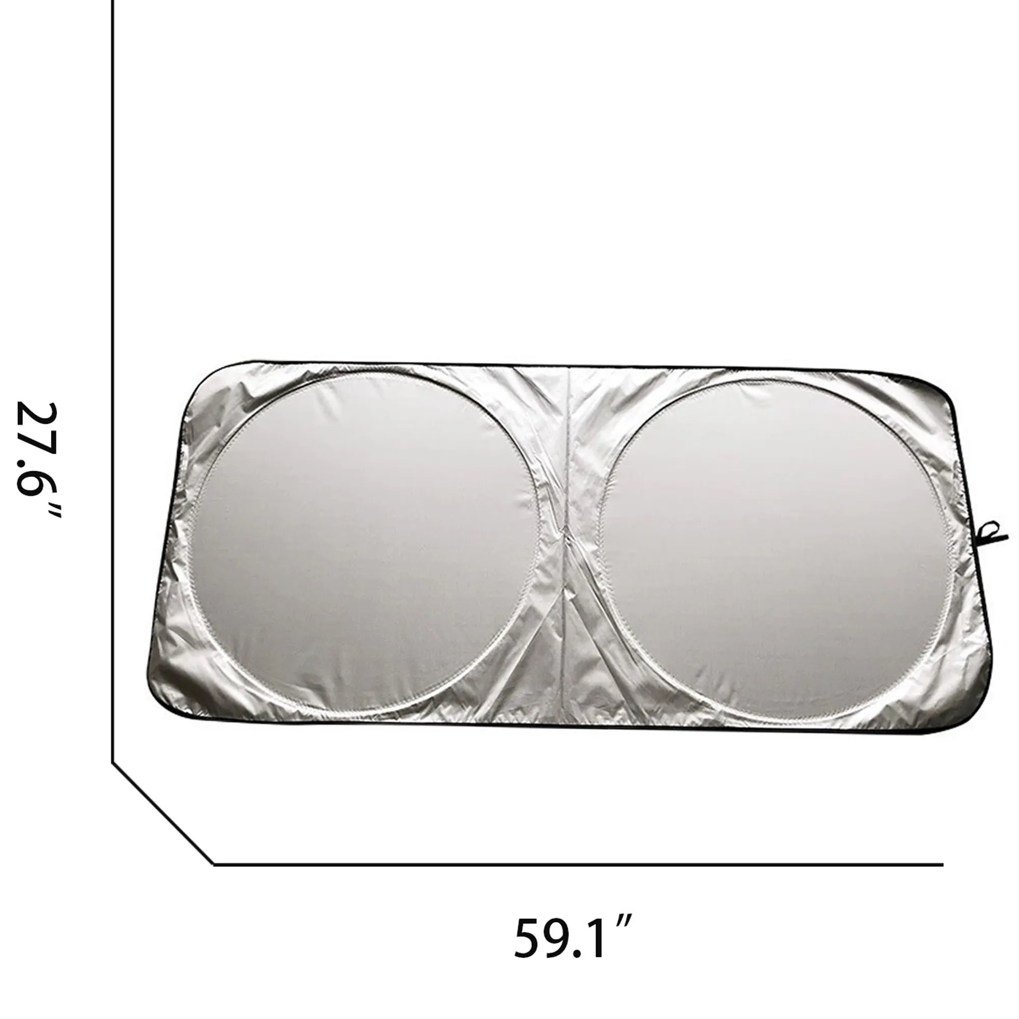 Reflective Foldable Car Sun Shade Windshield with Pouch 3