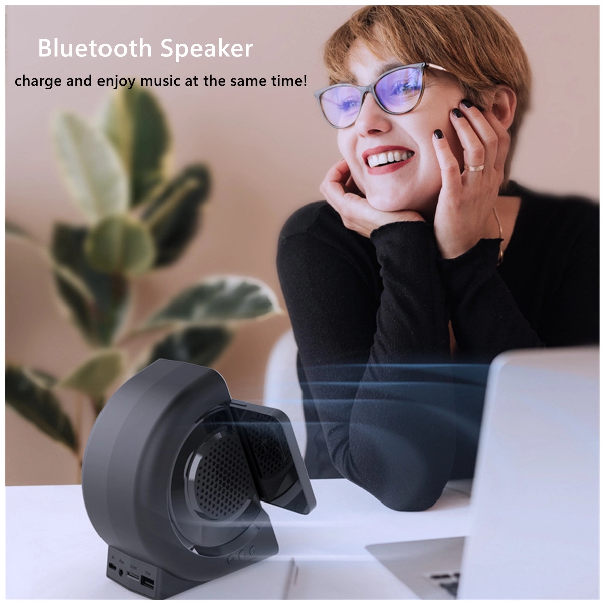 Bluetooth Speaker With Wireless Charger Radio Clock 6